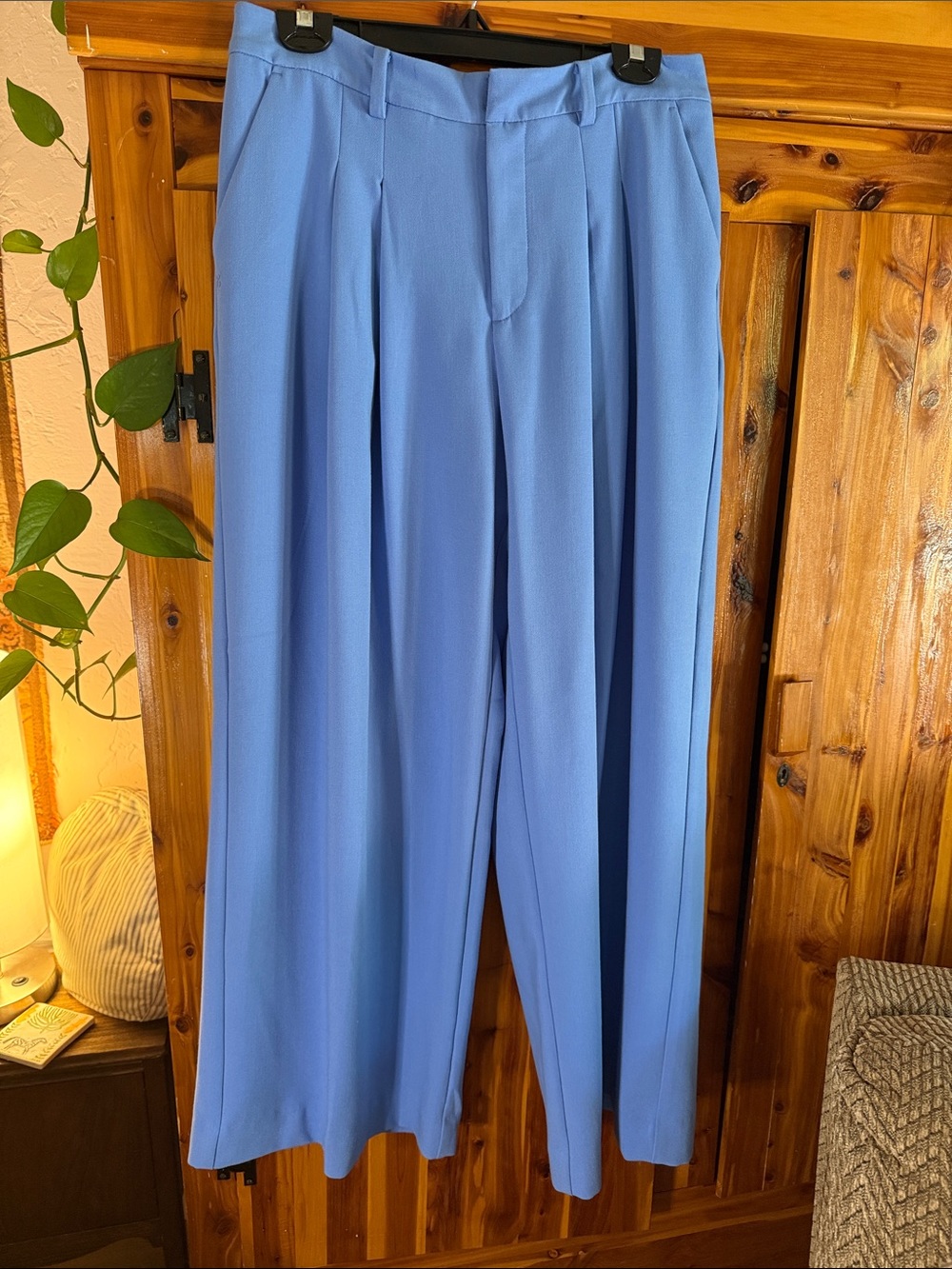 Women’s Light Blue Pleated Dress Pants by Maeve / Anthropologie
